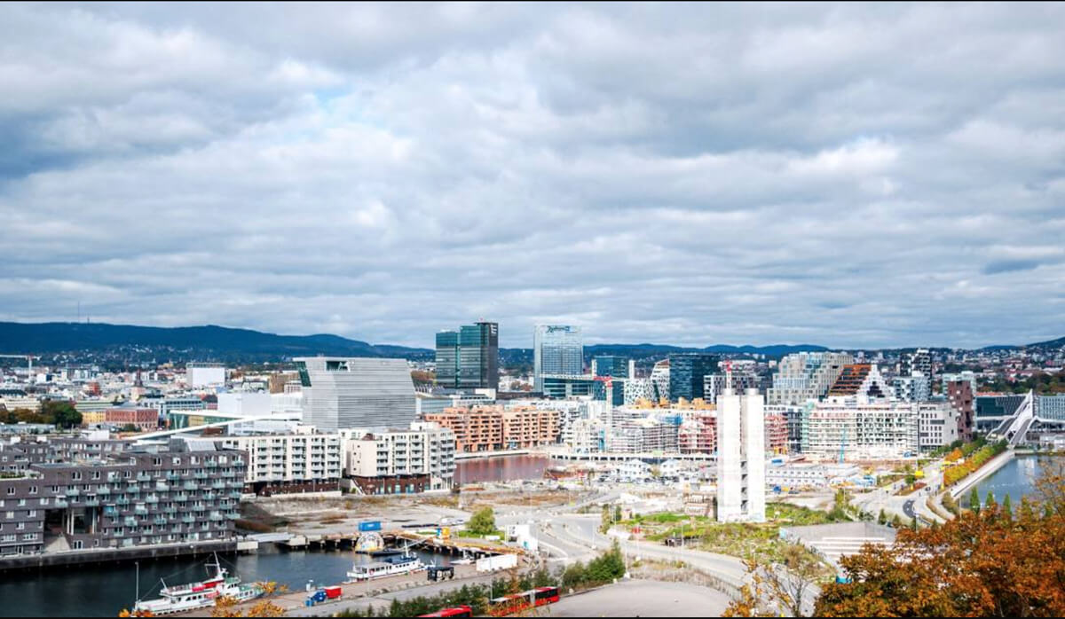 A European coastal town, evoking life abroad